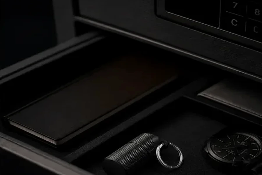 NOPKEY case stored in a safe drawer as a protected backup key
